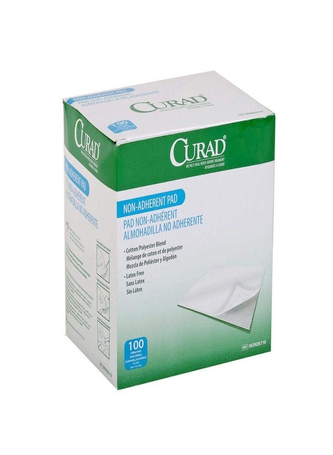 Curad Sterile Non-Adherent Pads (Pack of 100) for gentle wound dressing and absorption without sticking - Image 3